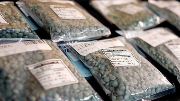 Packaged fentanyl seized in Calgary, Alberta.
Calgary Police Service