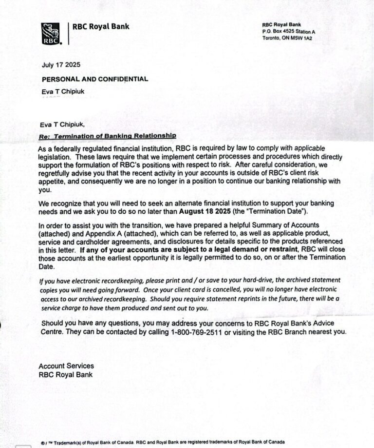 RBC Debanks Lawyer’s Account – Are You Next? – People's World War